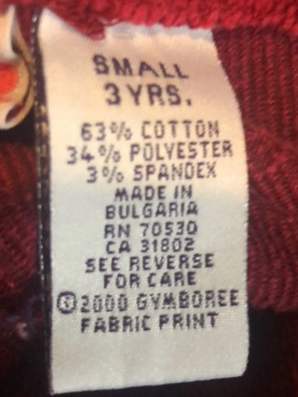 Gymboree Pants Girls Vintage Y2K Leggings Elastic Waist Red Corduroy Small 3 Yrs
